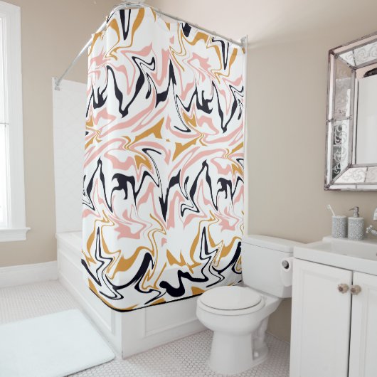 Abstrakte Linien modern Duschvorhang (Beispiel)