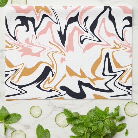 Abstrakte Linien modern Geschirrtuch (Gefaltet)
