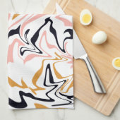 Abstrakte Linien modern Geschirrtuch (Viertel Falte)