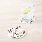 Abstrakte Linien modern Getränkeuntersetzer (Seite)