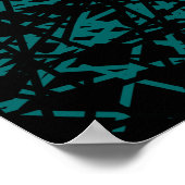 Abstrakte Linien - Moss Green Poster (Ecke)