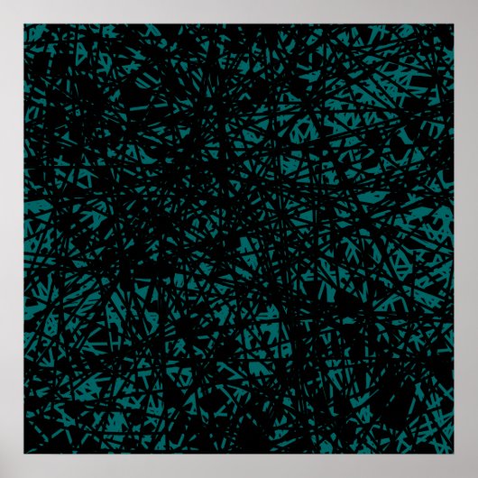 Abstrakte Linien - Moss Green Poster (Vorne)