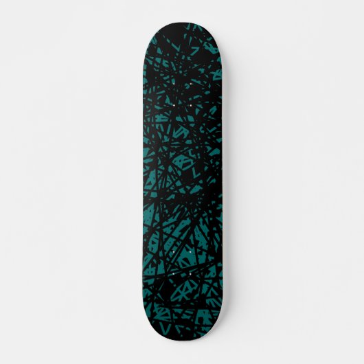 Abstrakte Linien - Moss Green Skateboard (Vorne)