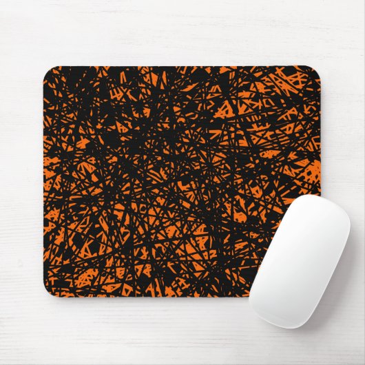 Abstrakte Linien - Orange Mousepad (Mit Mouse)