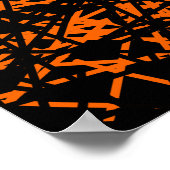 Abstrakte Linien - Orange Poster (Ecke)