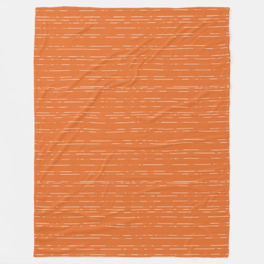 Abstrakte Linien Orange Retro Geometric Line Muste Fleecedecke (Vorderseite)