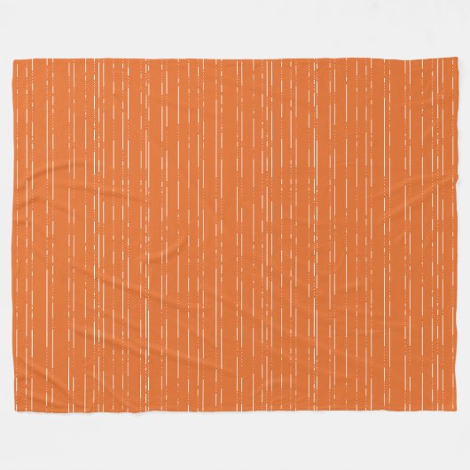 Abstrakte Linien Orange Retro Geometric Line Muste Fleecedecke (Vorderseite (Horizontal))