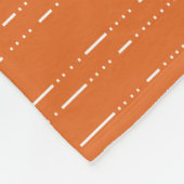 Abstrakte Linien Orange Retro Geometric Line Muste Fleecedecke (Ecke)
