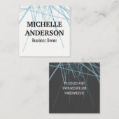 Abstrakte Linien Quadratische Visitenkarte (Vorne/Hinten)