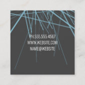 Abstrakte Linien Quadratische Visitenkarte (Rückseite)