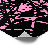 Abstrakte Linien - rosa Poster (Ecke)
