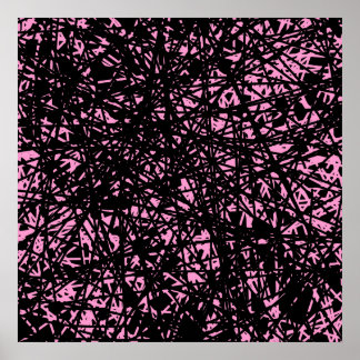 Abstrakte Linien - rosa Poster