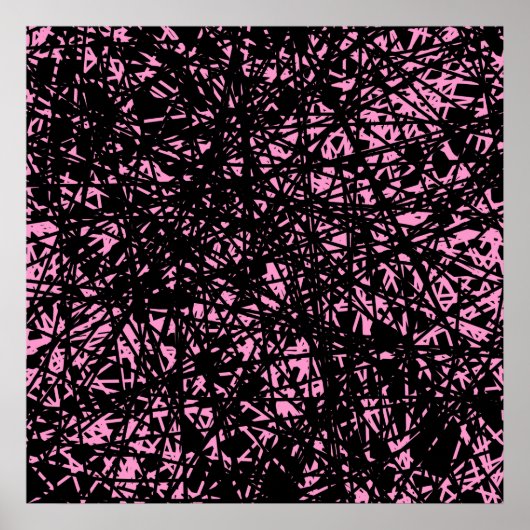 Abstrakte Linien - rosa Poster (Vorne)