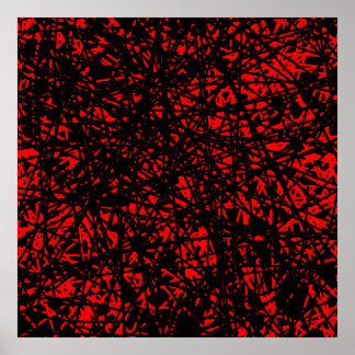 Abstrakte Linien - rot Poster