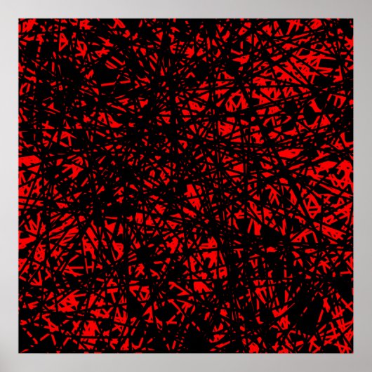 Abstrakte Linien - rot Poster (Vorne)