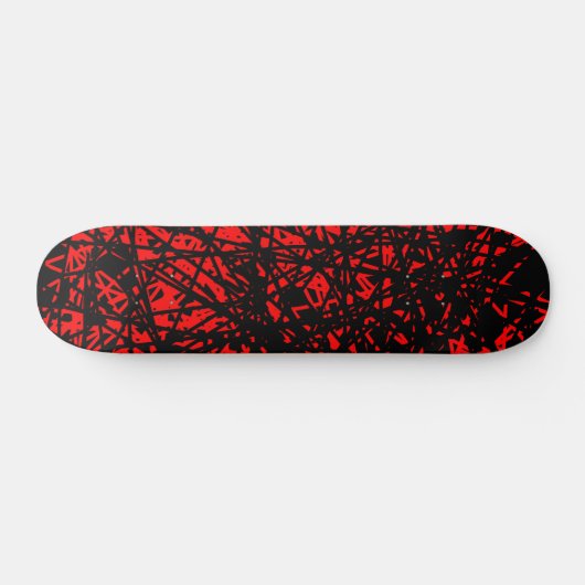 Abstrakte Linien - rot Skateboard (Horizontal)