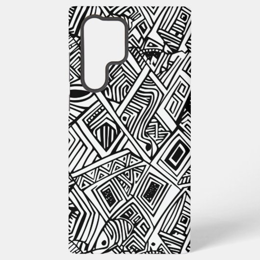 Abstrakte Linien Samsung Galaxy Hülle (Rückseite)