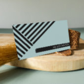 Abstrakte Linien Schwarz/Blau minimalistisch städt Visitenkarte