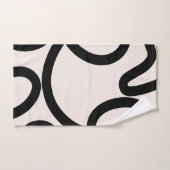 Abstrakte Linien Schwarz/Weiß Badhandtuch Set (Handtuch)