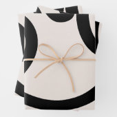 Abstrakte Linien Schwarz/Weiß Geschenkpapier Set (Beispiel)