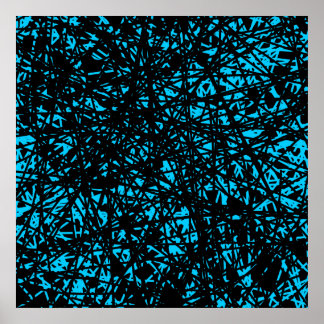 Abstrakte Linien - Sky Blue Poster