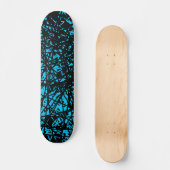 Abstrakte Linien - Sky Blue Skateboard (Vorderseite)