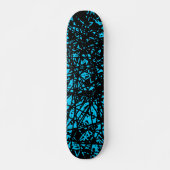 Abstrakte Linien - Sky Blue Skateboard (Vorne)