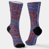Abstrakte Linien Socken (Gewinkelt)