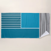 Abstrakte Linien Strandtuch (Vorderseite)