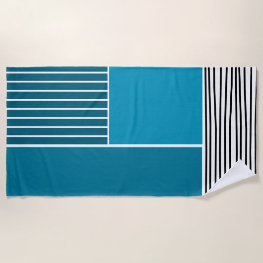 Abstrakte Linien Strandtuch (Vorderseite)