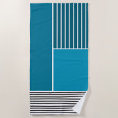 Abstrakte Linien Strandtuch (Vorderseite)