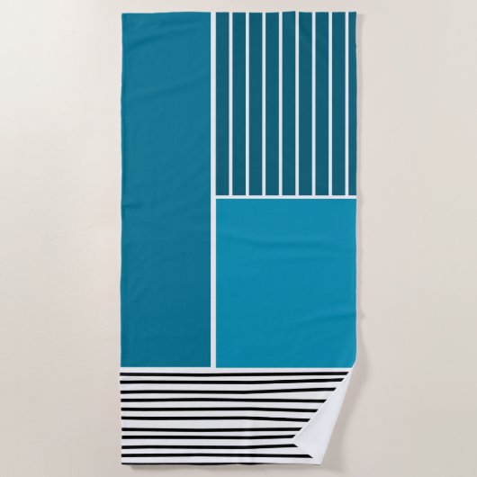 Abstrakte Linien Strandtuch (Vorderseite)