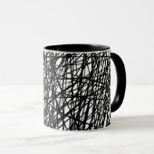 Abstrakte Linien Tasse (VorderseiteRechts)