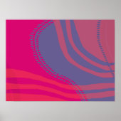 Abstrakte Linien- und Kurven-Landschaft Poster (Vorne)
