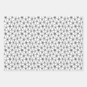 Abstrakte Linien und Punktmuster in Schwarzweiß Geschenkpapier Set (Vorderseite 3)