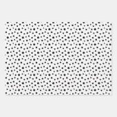 Abstrakte Linien und Punktmuster in Schwarzweiß Geschenkpapier Set (Vorderseite 2)