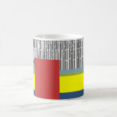 Abstrakte Linien und Rechtecke Kaffeetasse (Mittel)