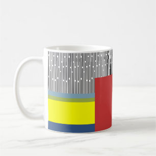 Abstrakte Linien und Rechtecke Kaffeetasse