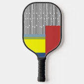 Abstrakte Linien und Rechtecke Pickleball Schläger (Rückseite)