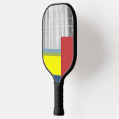 Abstrakte Linien und Rechtecke Pickleball Schläger (Links)