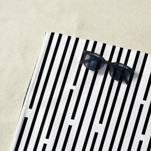Abstrakte Linien und Rechtecke Strandtuch (Beispiel)