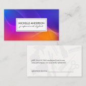 Abstrakte Linien und Wellen Terminkarte (Vorne/Hinten)