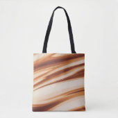 Abstrakte Linienführung in Orange- und Brauntönen Tasche (Vorderseite)