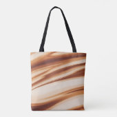 Abstrakte Linienführung in Orange- und Brauntönen Tasche (Rückseite)
