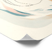 Abstrakte Liniengrafik auf Weiß Poster (Ecke)