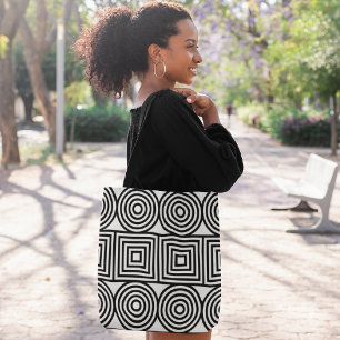 Abstrakte Linienkreise Tasche