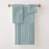 Abstrakte Linienkunst aus dem Mittelalter Badhandtuch Set (Insitu)