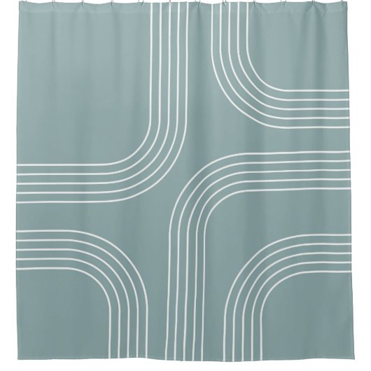 Abstrakte Linienkunst aus dem Mittelalter Duschvorhang (Vorderseite)