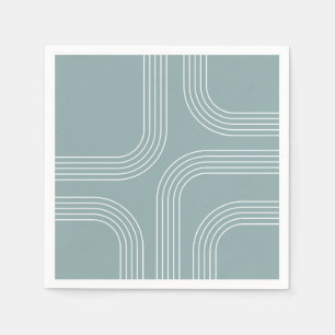 Abstrakte Linienkunst aus dem Mittelalter Serviette