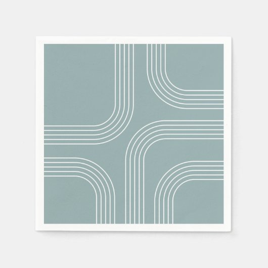 Abstrakte Linienkunst aus dem Mittelalter Serviette (Vorderseite)